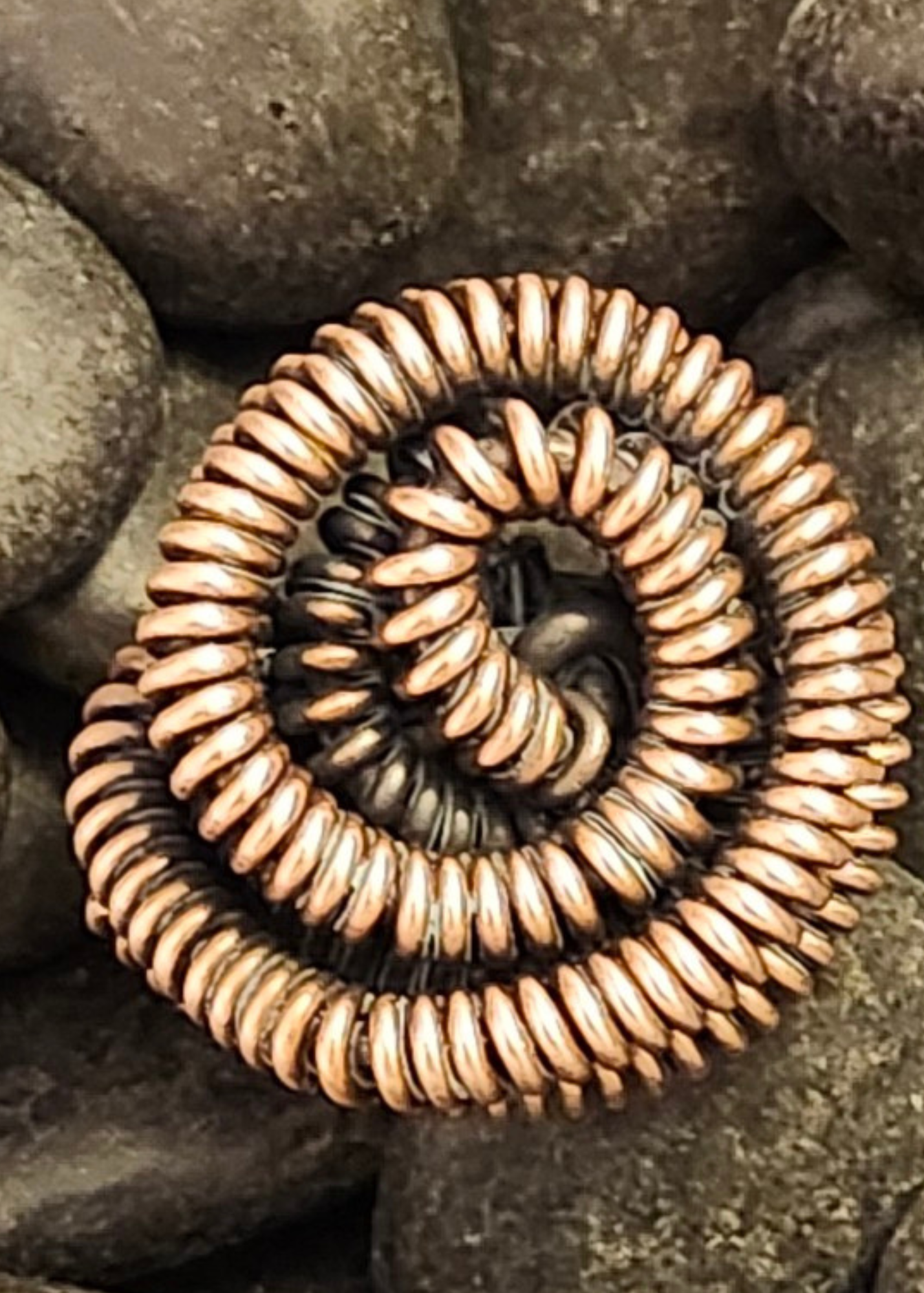 Copper hand forged ring